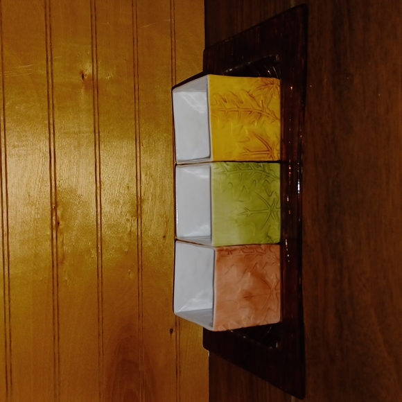 PartyLite Falling Leaves Tealight Trio